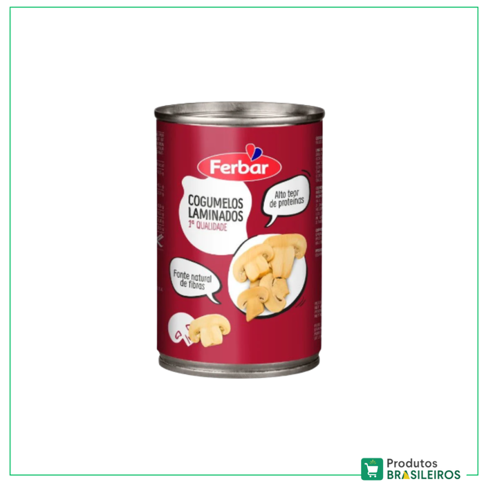 Cogumelos Inteiros / Whole Mushrooms FERBAR - 290g - Produtos Brasileiros