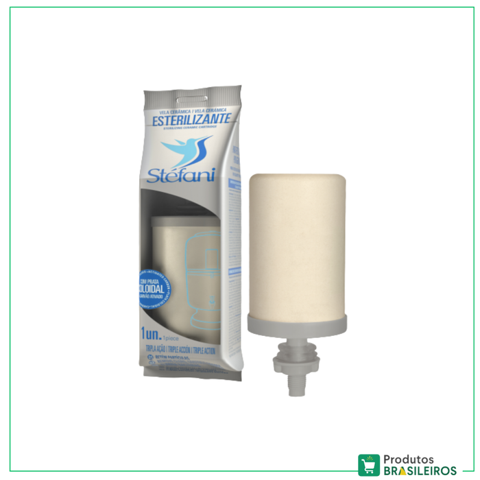Vela Ceramica para Filtro / Ceramic Filter Cartridge STEFANI (Un) - Produtos Brasileiros