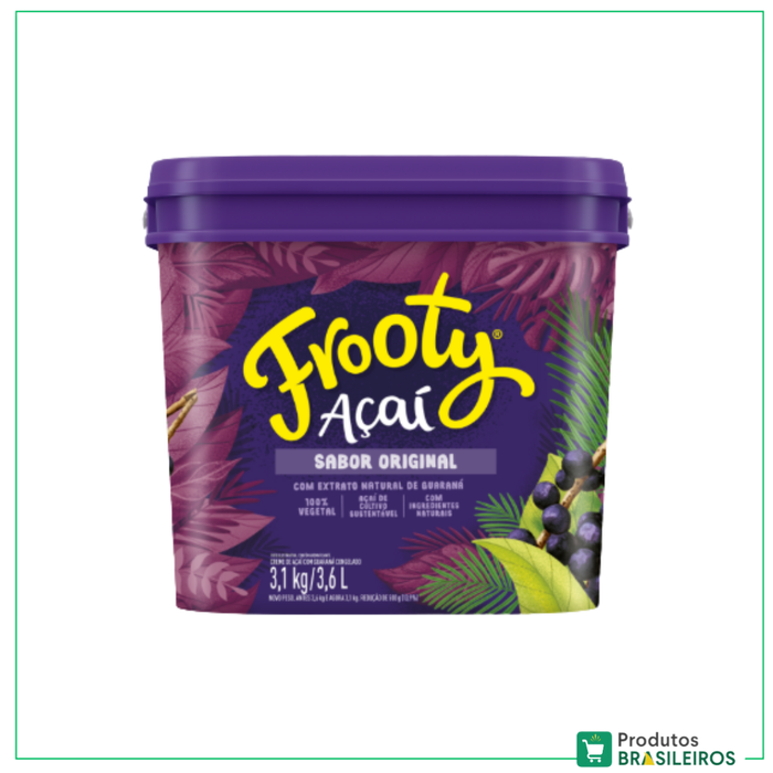 Açaí com Guaraná / Açaí with Guarana FROOTY - 3.6Kg - Produtos Brasileiros