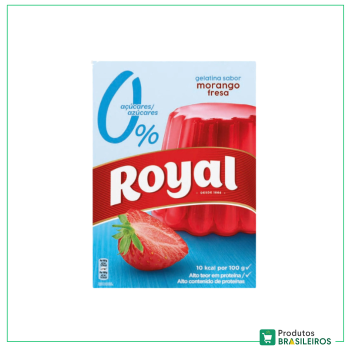 Gelatina Morango Zero Açúcar / Strawberry Jelly Zero Sugar ROYAL - 31g - Produtos Brasileiros