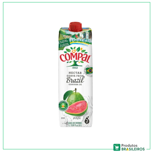 Suco de Goiaba / Guava Juice COMPAL - 1L - Produtos Brasileiros