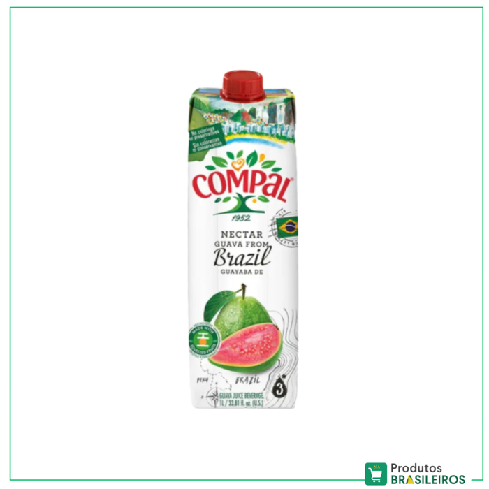 Suco de Goiaba / Guava Juice COMPAL - 1L - Produtos Brasileiros