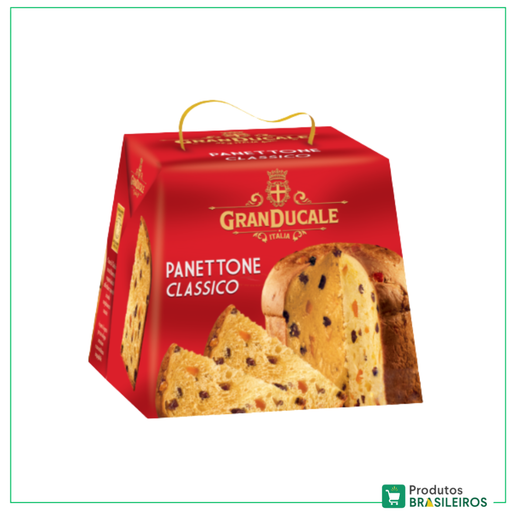 Panettone Clássico com Fruta / Classic Panettone with Fruit GRANDUCALE - 500g - Produtos Brasileiros