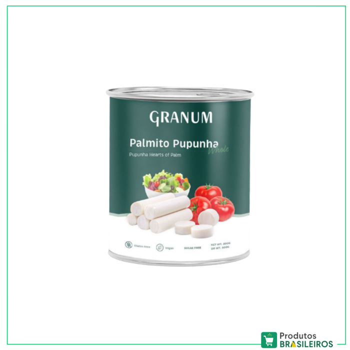 Palmito em Conserva / Heart of Palm GRANUM - 800g - Produtos Brasileiros