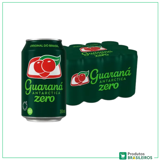Refrigerante Guaraná ZERO / Guaraná Zero Soft Drink ANTARCTICA - 330ml - Produtos Brasileiros
