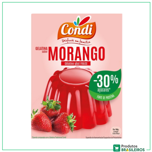 Gelatina em Pó de Morango CONDI / CONDI Strawberry Gelatin Powder - 114g