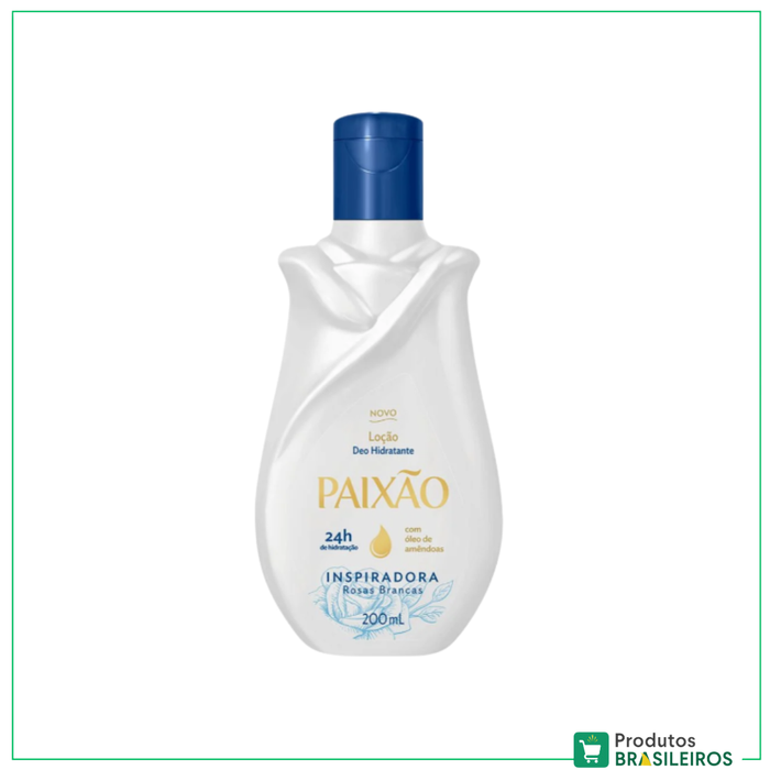 Creme Hidratante Rosas Brancas (Inspiradora) / White Rose Body Cream PAIXÃO - 200ml - Produtos Brasileiros