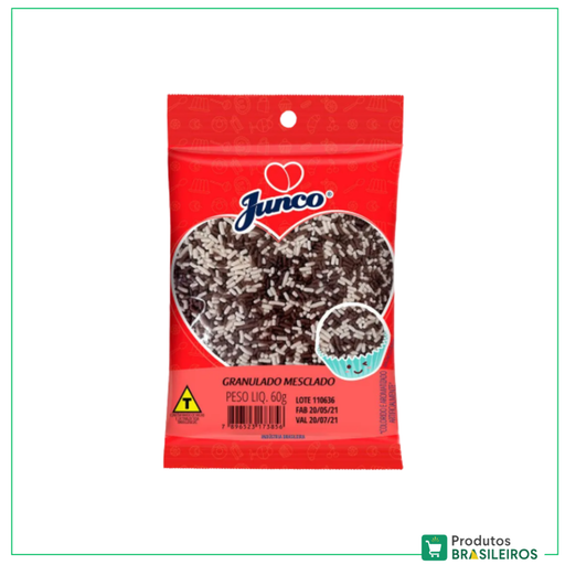 Granulado de Chocolate Misturado / Mixed Chocolate Sprinkles JUNCO - 60g - Produtos Brasileiros