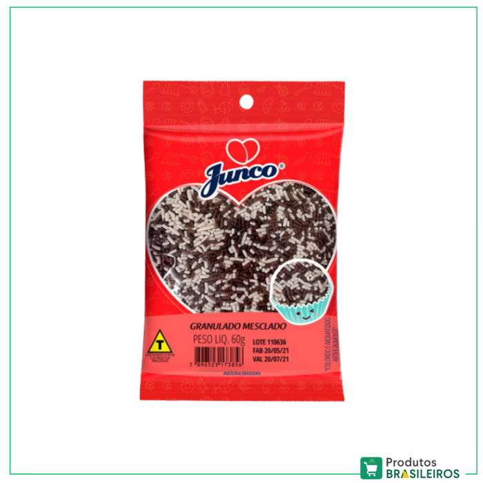 Granulado de Chocolate Misturado / Mixed Chocolate Sprinkles JUNCO - 60g - Produtos Brasileiros