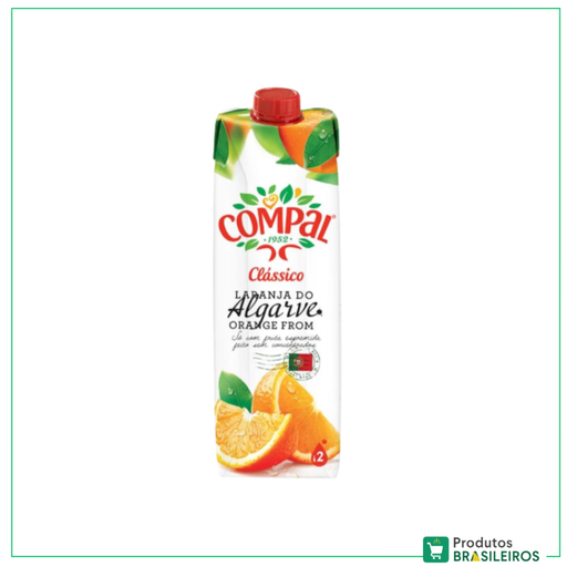Suco de Laranja do Algarve / Orange Juice Algarve COMPAL - 1L - Produtos Brasileiros