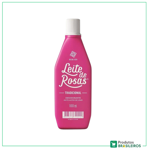 Desodorante Tradicional / Tradicional Deoderant LEITE DE ROSAS - 100ml - Produtos Brasileiros