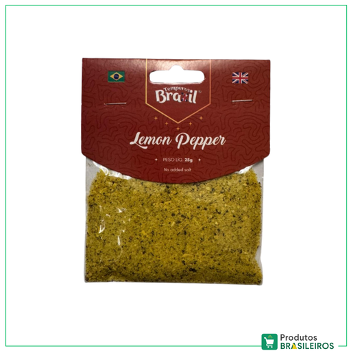 Tempero Lemon Pepper / Lemon Pepper Seasoning  TEMPEROS BRAZIL - 25g - Produtos Brasileiros