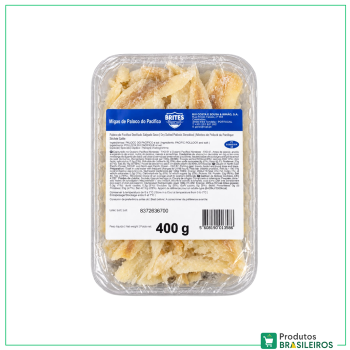 Migas de Paloco Desfiado (Tipo Bacalhau) / Dry Salted Shredded Cod BRITES - 400g