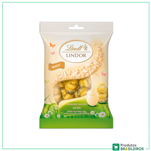 Mini Ovos de Chocolate Branco / White Chocolate Mini Eggs LINDT - 80g - Produtos Brasileiros