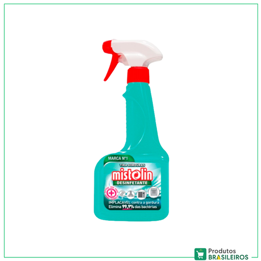 Removedor de Gorduras Desinfetante / Grease Remover Disinfectant MISTOLIN - 545ml - Produtos Brasileiros
