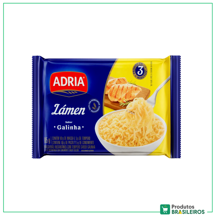 Miojo Sabor Galinha / Chicken Flavoured Noodles ADRIA - 74.3g