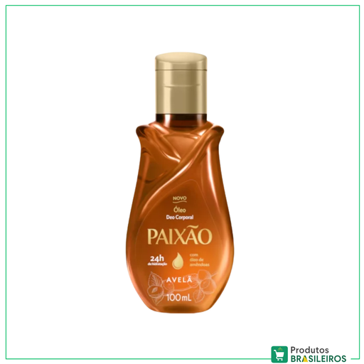 Óleo Deo Corporal (Avelã) / Body Deodorant Oil PAIXÃO - 100ml - Produtos Brasileiros