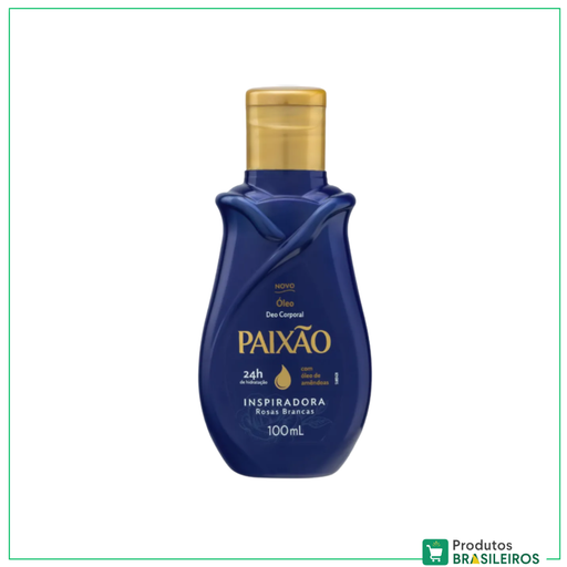 Óleo Deo Corporal (Inspiradora - Rosas Brancas) / Body Deodorant Oil PAIXÃO - 100ml - Produtos Brasileiros