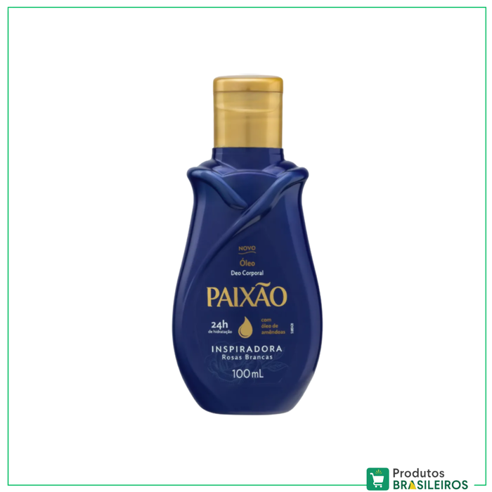 Óleo Deo Corporal (Inspiradora - Rosas Brancas) / Body Deodorant Oil PAIXÃO - 100ml - Produtos Brasileiros