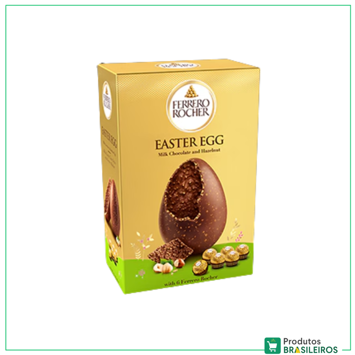 Ovo de Páscoa Chocolate ao Leite com Avelã / Easter Egg Milk Chocolate & Hazelnut FERRERO ROCHER - 250g - Produtos Brasileiros