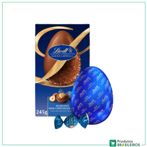 Ovo de Páscoa Chocolate Com Avelã / Hazelnut Chocolate Easter Egg LINDT - 245g - Produtos Brasileiros