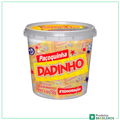 Paçoca em Rolha / Peanut Candy DADINHO - 750g (Caixa com 50 unidades) - Produtos Brasileiros