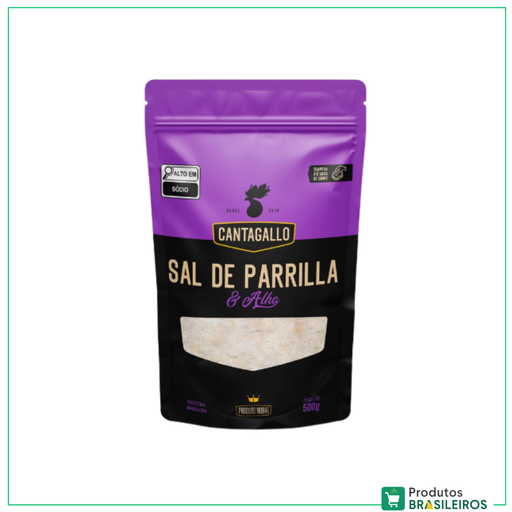 Sal de Parrilla com Alho / Parrilla Salt with Garlic CANTAGALLO - 500g - Produtos Brasileiros