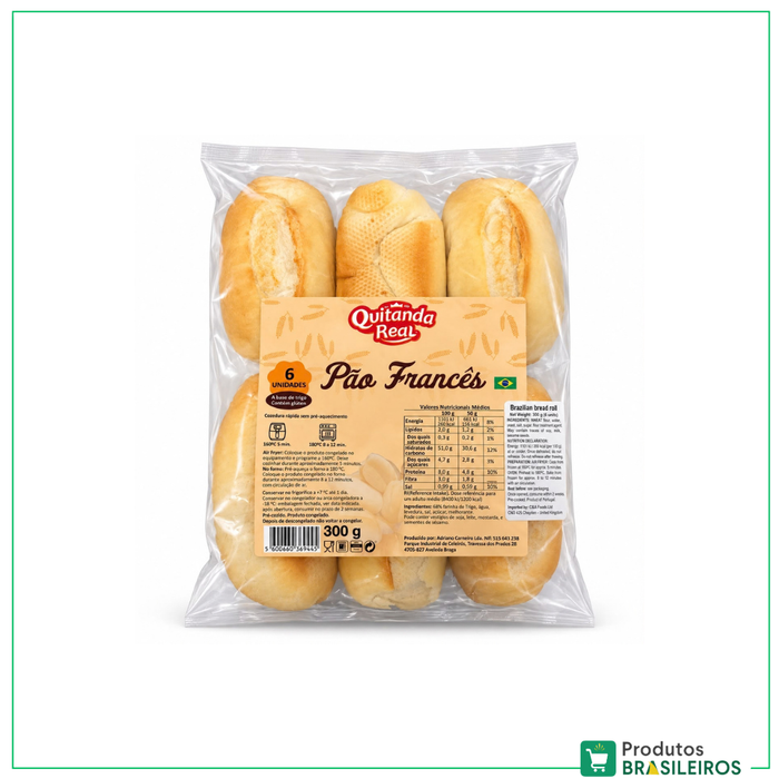 Pão Francês Congelado / Brazilian Bread Roll QUITANDA REAL - 300g