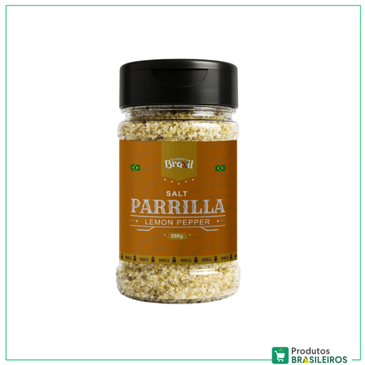Sal de Parrilla Lemon Pepper / Lemon Pepper Parrilla Salt  TEMPEROS BRAZIL - 280g - Produtos Brasileiros