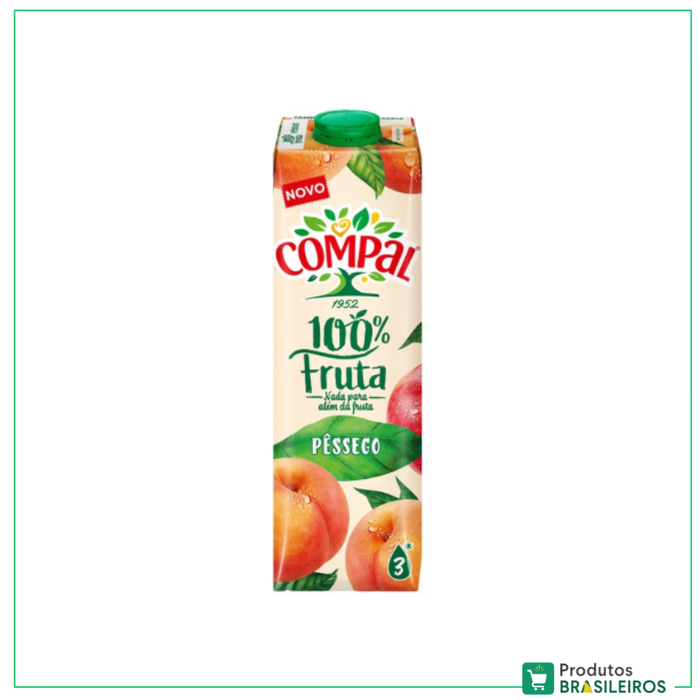 Suco de Pêssego / Peach Juice COMPAL - 1L - Produtos Brasileiros