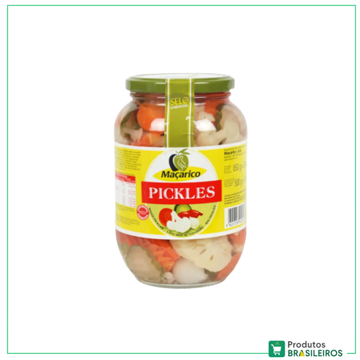 Pickles no Vinagre / Pickles in Vinegar MAÇARICO - 850g - Produtos Brasileiros