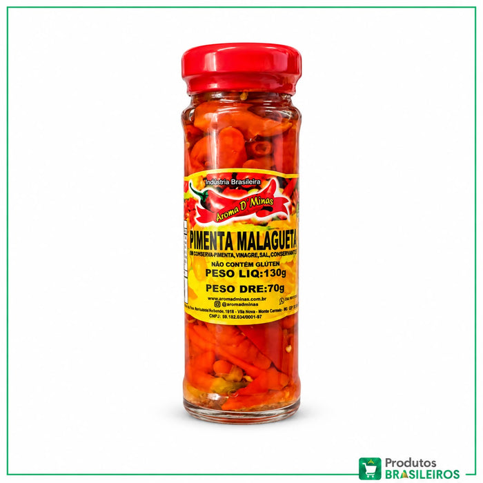 Pimenta Malagueta / Malagueta Chilli Pepper AROMA D'MINAS - 130g - Produtos Brasileiros