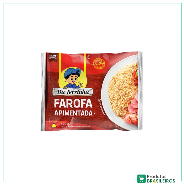 Farofa de Mandioca Apimentada / Spicy Cassava Farofa DA TERRINHA - 400g - Produtos Brasileiros