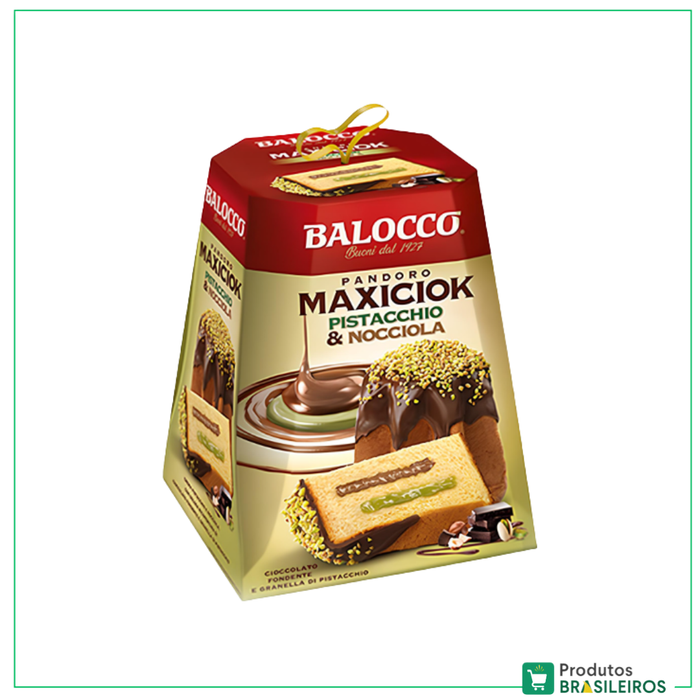 Pandoro Pistache e Avelã / Pistacchio & Nocciola Pandoro MAXICIOK - 800g - Produtos Brasileiros