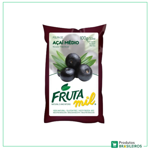 Polpa de Açaí / Açaí Pulp FRUTAMIL - 100g - Produtos Brasileiros