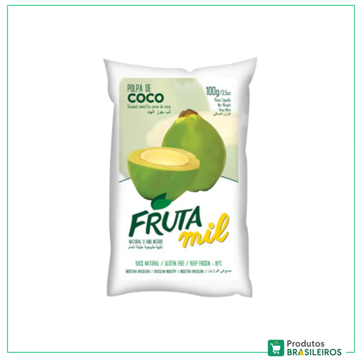 Polpa de Coco / Coconut Pulp FRUTAMIL - 100g - Produtos Brasileiros