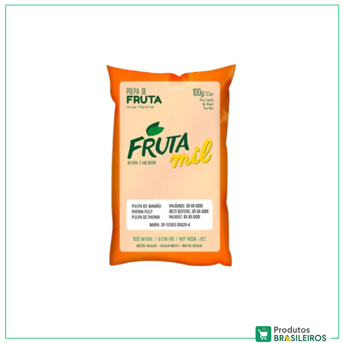 Polpa de Mamão / Papaya Pulp FRUTAMIL - 100g - Produtos Brasileiros