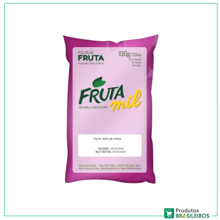 Polpa de Pitaya / Pitaya Pulp FRUTAMIL - 100g - Produtos Brasileiros