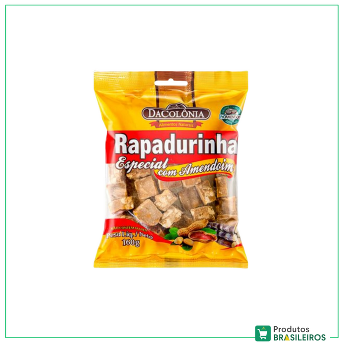 Rapadura com Amendoim / Brown Sugar Sweet with Peanuts DA COLÔNIA - 160g - Produtos Brasileiros