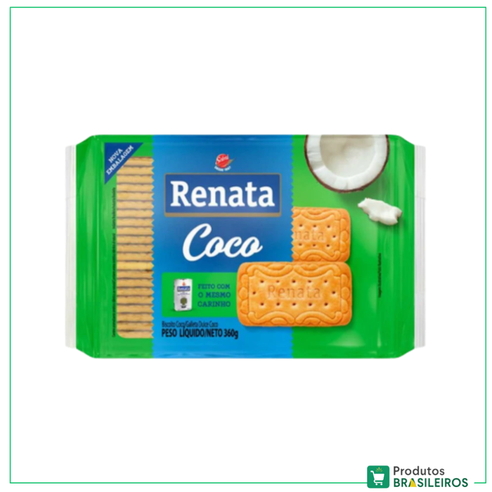 Biscoito de Coco / Coconut Biscuit RENATA - 360g - Produtos Brasileiros