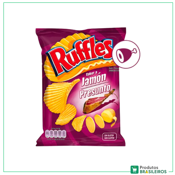 Batata Chips Presunto / Ham Potato Crips RUFFLES - 45g - Produtos Brasileiros