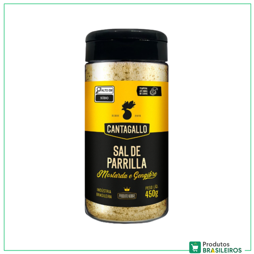 Sal de Parrilla com Mostarda e Gengibre / Parrilla Salt with Mustard and Ginger CANTAGALLO - 450g - Produtos Brasileiros