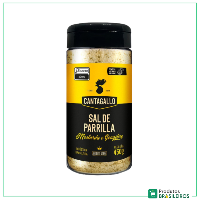 Sal de Parrilla com Mostarda e Gengibre / Parrilla Salt with Mustard and Ginger CANTAGALLO - 450g - Produtos Brasileiros