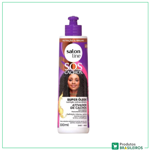 S.O.S Cachos - Ativador de Cachos / Curl Activator SALON LINE - 300ml - Produtos Brasileiros