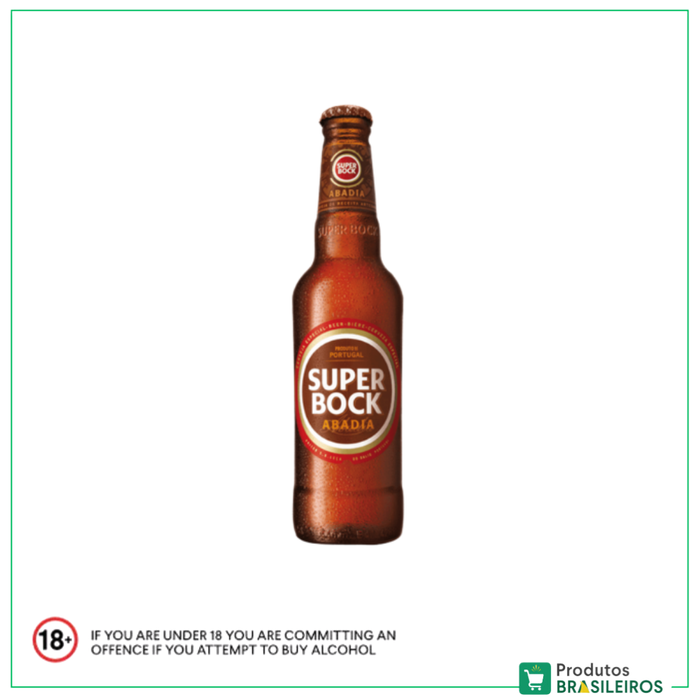Cerveja Abadia / Abadia Beer SUPER BOCK - 330ml - Produtos Brasileiros