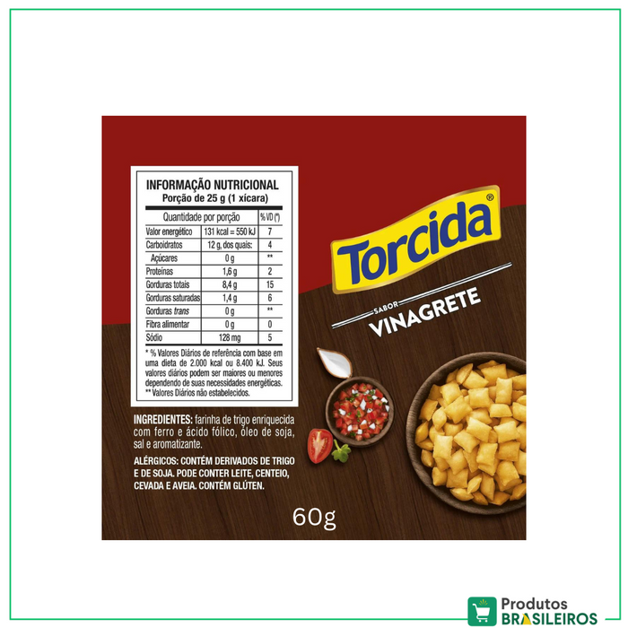 Salgadinho Sabor Vinagrete TORCIDA - 60g / TORCIDA Chips Vinagrette Flavour - 60g