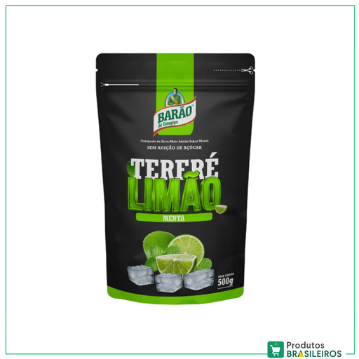 Erva Mate para Tereré de Menta e Limão / Mint and Lemon Mate Herb for Tereré BARÃO - 500g - Produtos Brasileiros