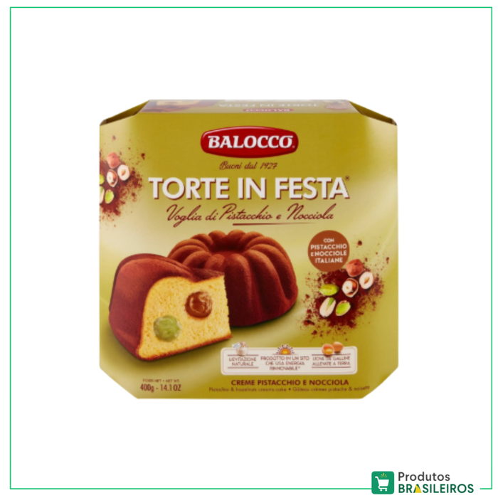 Torte in Festa / Pistacchio & Hazenult Pie BALOCCO - 400g - Produtos Brasileiros