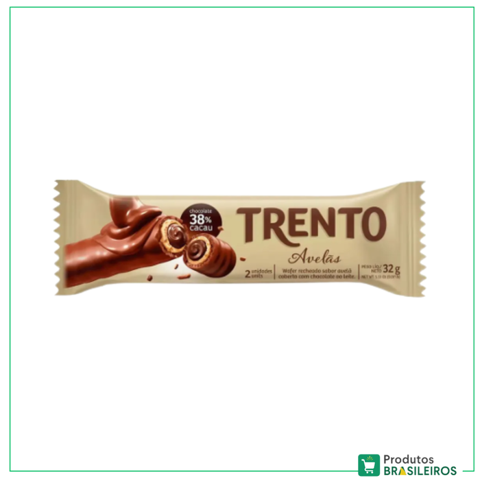 Wafer de Avelã / Hazelnut Wafer Rolls TRENTO - 29g - Produtos Brasileiros
