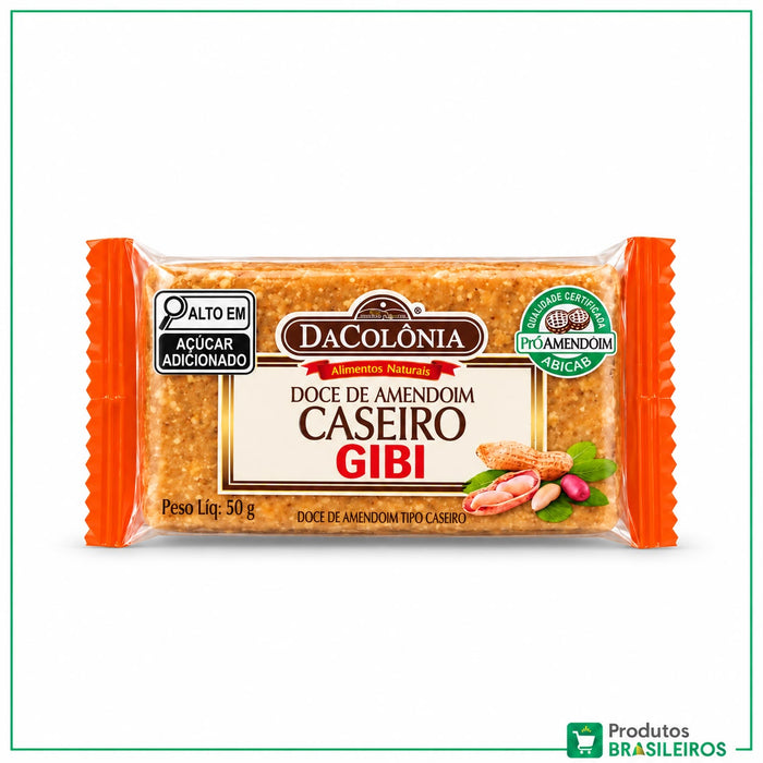 Doce de Amendoim Gibi / Gibi Peanut Candy DACOLONIA - 50g - Produtos Brasileiros